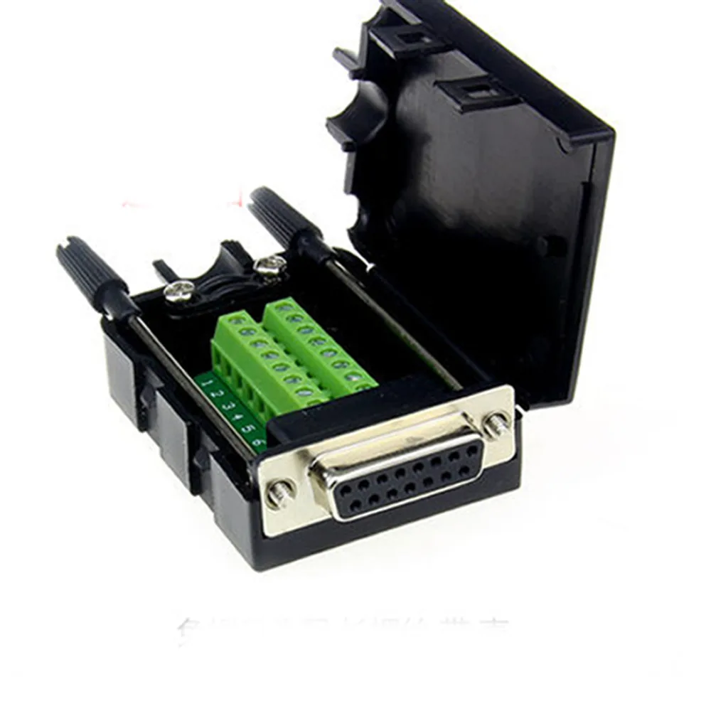 

1Pcs D-SUB DB15 VGA Female 2 Rows 15Pins Plug To Terminal Breakout Board Connectors