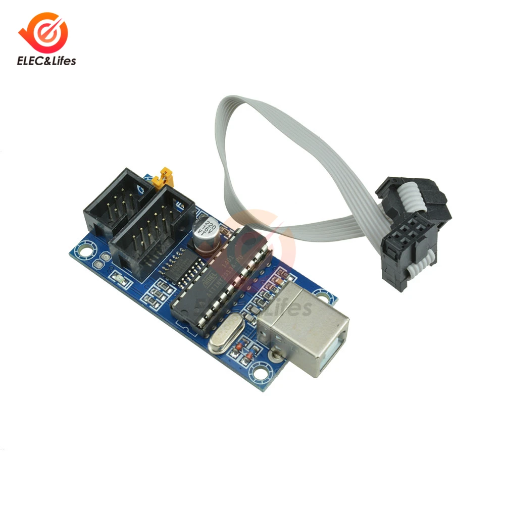 USBTINYISP AVR ISP download cable USB Programmer Bootloader For Arduino IDE UNO R3 Atmega2560+ 10 pin Programming Wire