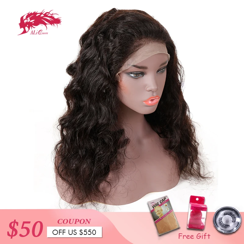 Ali Queen Hair Loose Wave Full Lace Human Hair Wigs Free Part 130% Density Pre Plucked Remy Hair Lace Wig