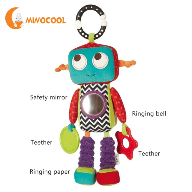 Baby Stroller Doll Bed Pendant Newborn Plush Doll Rattle