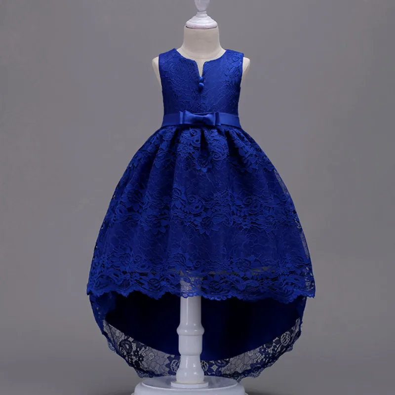 Элегантные платья для девочек от 4 до 15 лет, платье принцессы вечерние платья для выпускного вечера для девочек, праздничное платье для девочек, одежда, Vestidos - Цвет: Blue