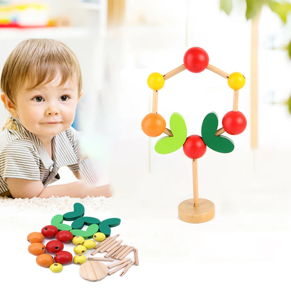 Baby Puzzle Toys Wooden Building Block Insert Assembly Tree Flower Kids Early Education Toy Family Interaction Children's