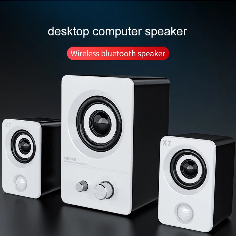 

Desktop Computer Bluetooth Speaker Portable Sound System Waterproof USB Speakers Music Surround Loudspeaker For PC Laptop X7