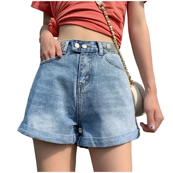 

Women's Denim Shorts Classic Vintage High Waist Blue 2019 Female Caual Summer Ladies Shorts Jeans Sexy Hot Woman Denim Shorts