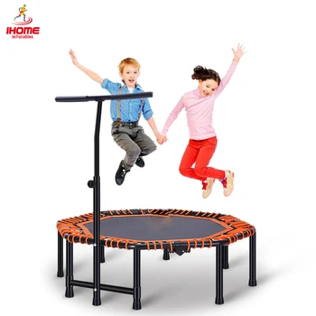 

2020 48 inch Quadruple Folding Trampolines Indoor GYM Octagonal Trampoline for Adults Kids Jump Sports with Adjustable Handrail