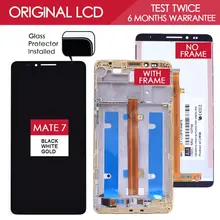 100% Tested 6 inch 1920×1080 TFT (IPS) Display For HUAWEI Mate 7 Screen MT7-TL00 LCD With Touch Screen Digitizer with Frame