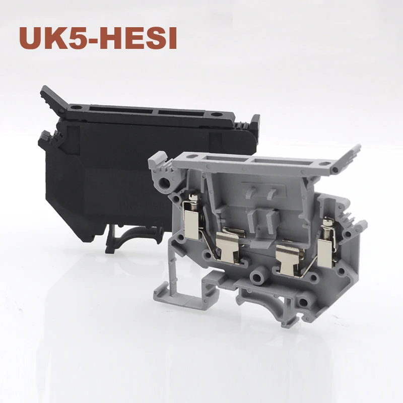 10/15/50 шт. Din рейка зажим предохранитель клеммные блоки UK5 HESI винтовой провод