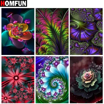 

HOMFUN Full Square/Round Drill 5D DIY Diamond Painting "Colored flower" 3D Diamond Embroidery Cross Stitch Home Decor Gift