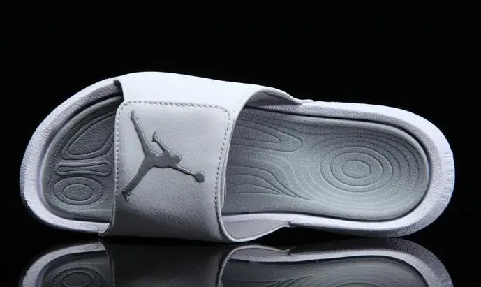 grey jordan slides