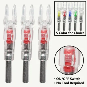 

3pcs Automatically Lighted Bow String Activated LED Lighted Nock For ID 6.2 mm Archery Arrow Accessory Shooting Hunting