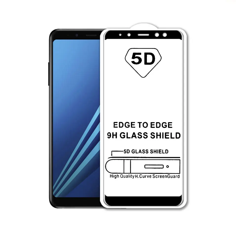 5D закаленное Стекло для samsung Galaxy A5 2018 A8 A7 полное покрытие Экран протектор a3 2017