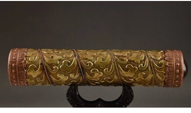 7.68 Pulgadas/Exquisito Manuale De Chino De Bronce Antiguo Caleidoscopio In Ottone Rame