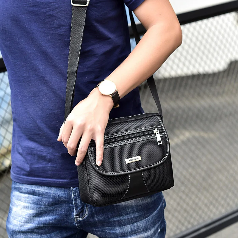 Новые модные повседневные деловые мужские сумки-мессенджеры, черные мужские сумки через плечо, сумки через плечо