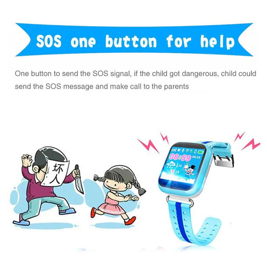 Детские часы с gps трекер Q750 детские для малышей мальчиков девочек SOS устройство