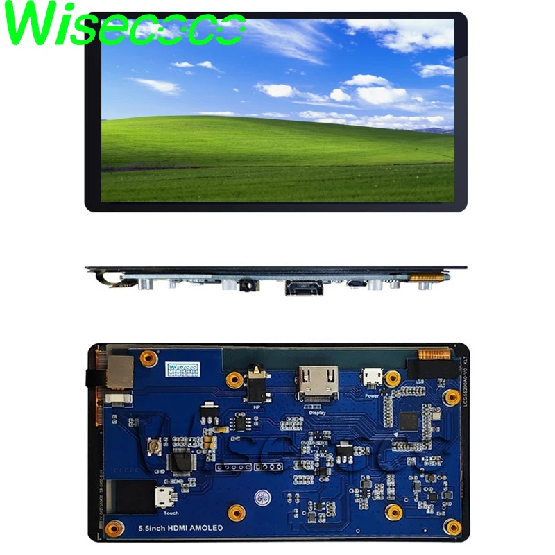 Raspberry Pi 3 lcd AMOLED OLED 5,5 дюйма 1080P 1920x1080 HDMI плата контроллера емкостный сенсорный экран для Raspberry Pi 3B+ 2B