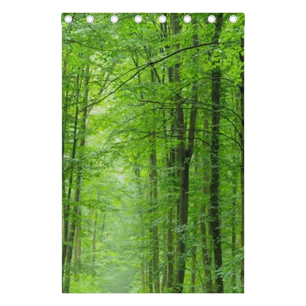 Затемняющие шторы с зеленым лесным деревом занавески панели люверсы для