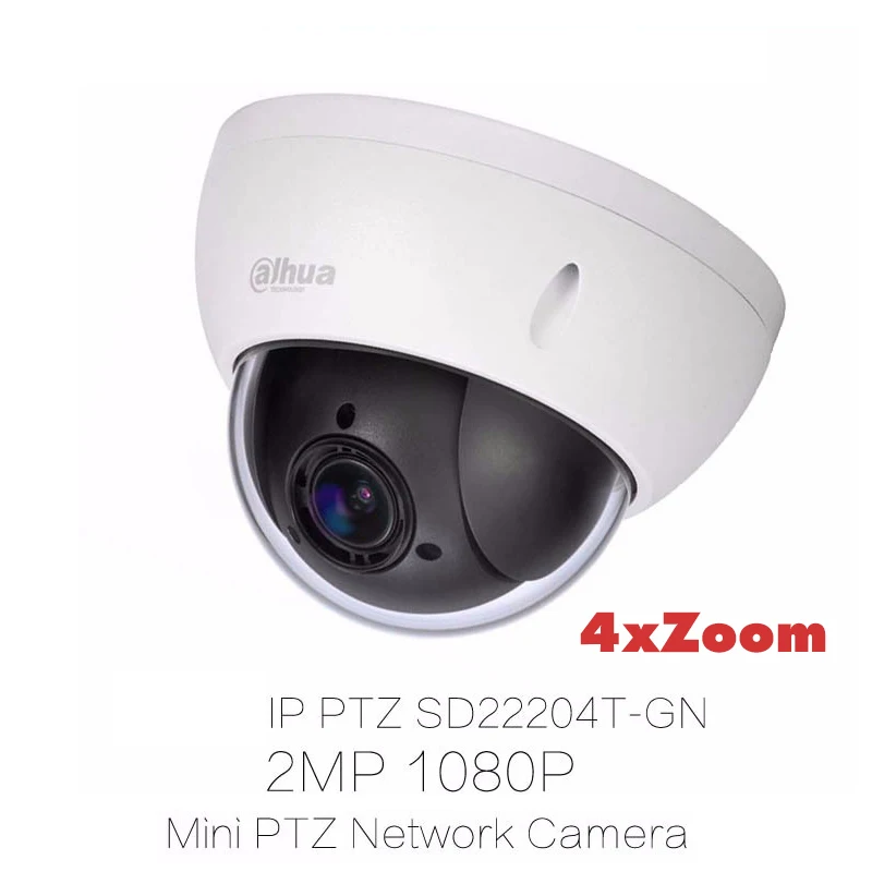 

IP PTZ Dome Camera SD22204T-GN 2MP 1080p 4x Optical Zoom POE Mini PTZ IP Network Dome Camera