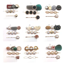 3 шт./компл. Для женщин искусственный жемчуг заколка для волос, милый в форме сердца слово зажим для волос в стиле ретро для девочек, Женские аксессуары для волос для девочек, подарок