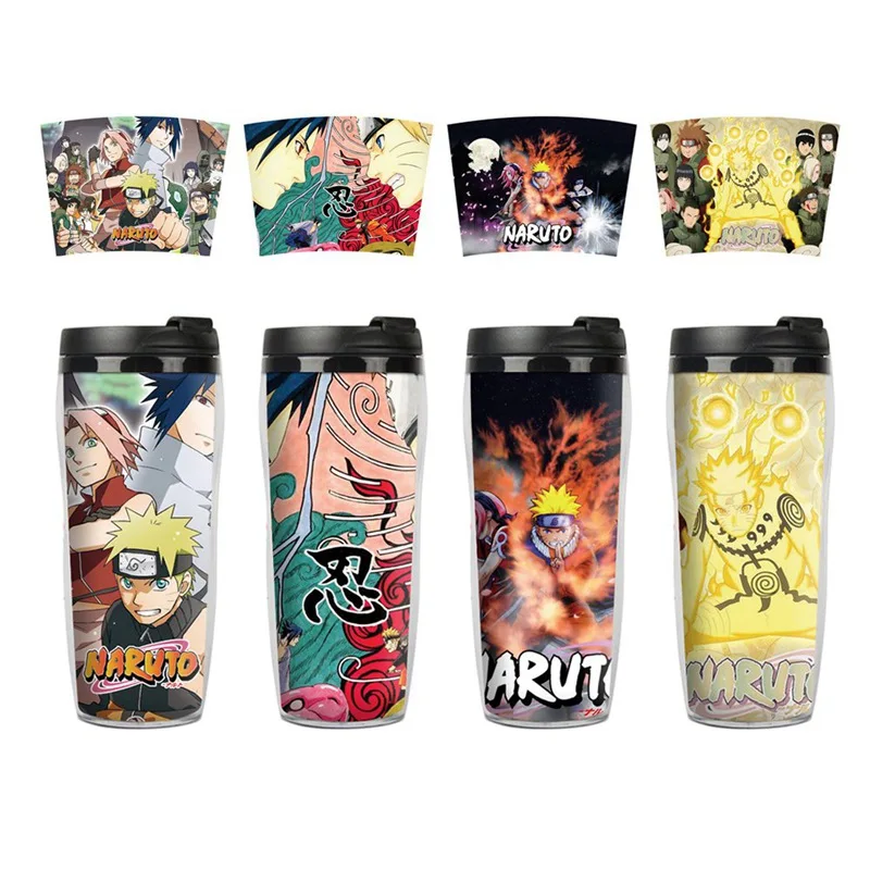 

HOT SALE Anime Naruto Double Insulation Coffee Tea Cup Plastic Liner And Stainless Steel Liner Bottle