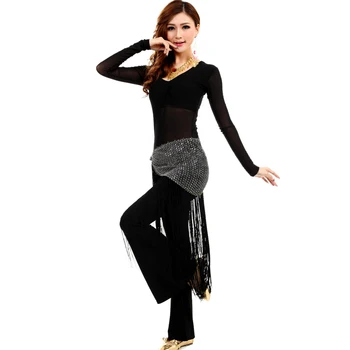 

2018 New Bollywood Dance Costumes For Women Belly Dance Accessories 3pcs(Top+Pants+Hip Scarf) Vestido Indiano Danza Del Vientre