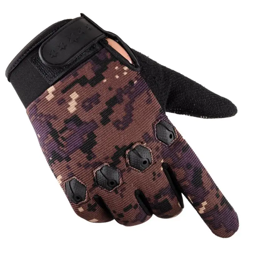 Новое поступление мужские теплые перчатки из кашемира мужские зимние камуфляжные водительские перчатки для страйкбола тактические Guantes Invierno Hombre Moto - Цвет: Coffee
