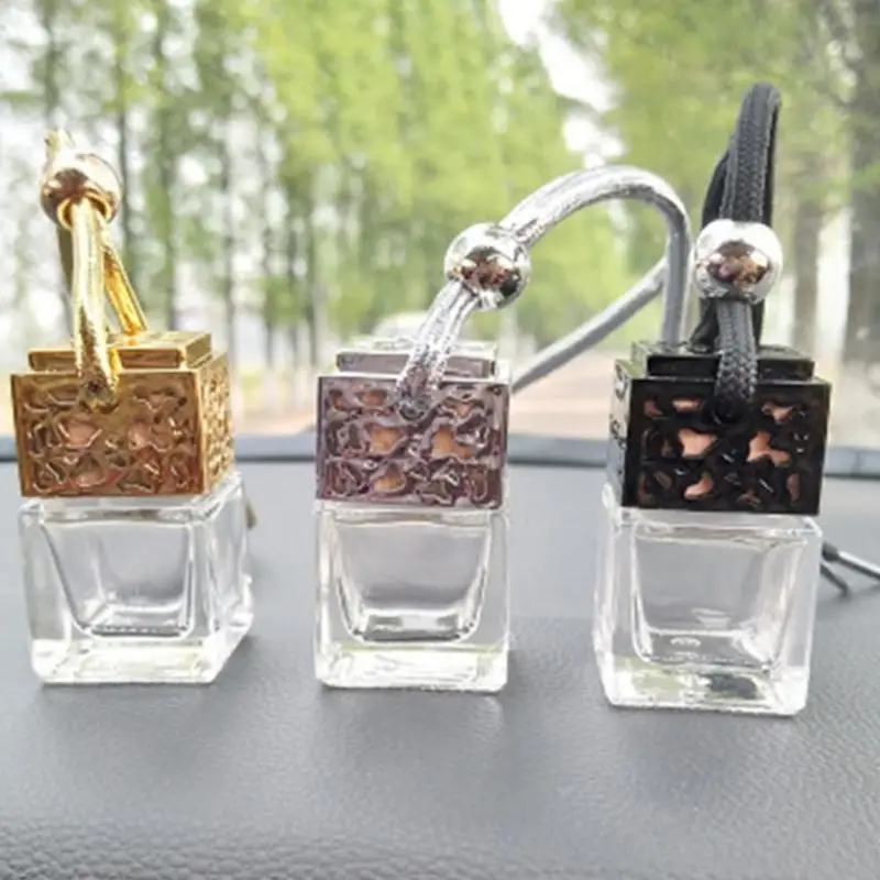 Новая модель стеклянная бутылка подвеска флакон духов Автомобильное зеркало заднего вида орнамент пустая бутылка для парфюма автомобильный Стайлинг