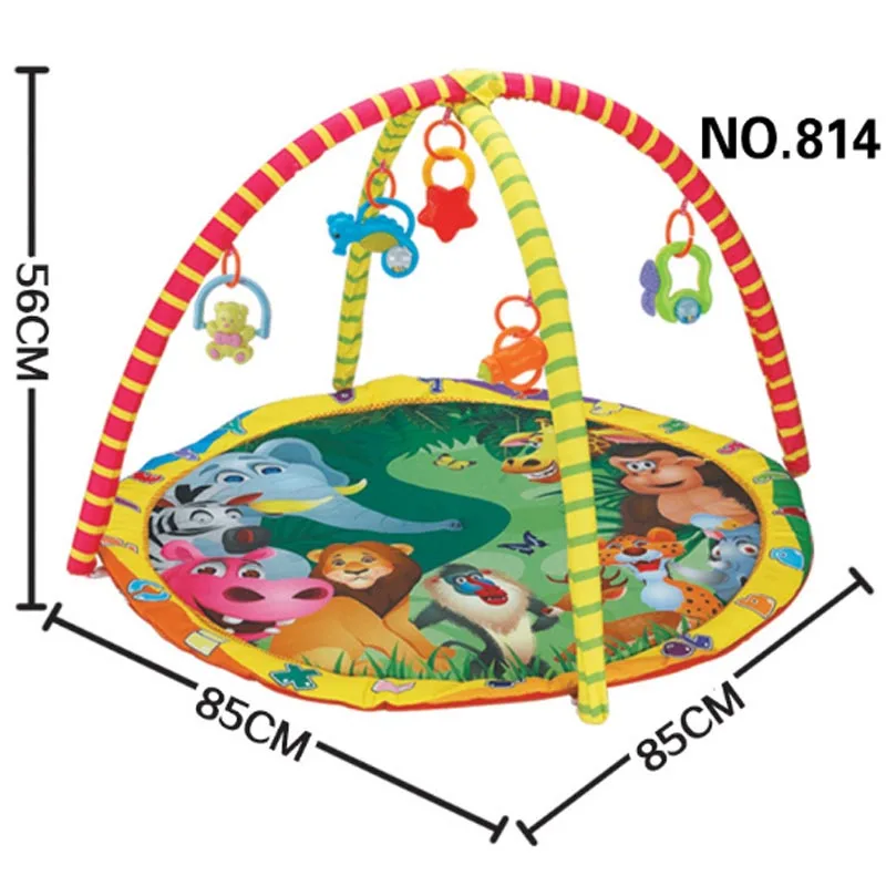 Детские развивающие игры, игрушки для новорожденных, оборудование для фитнеса, животные, детский игровой коврик, погремушка для детей 0-6 месяцев, детский спальный коврик для ползания