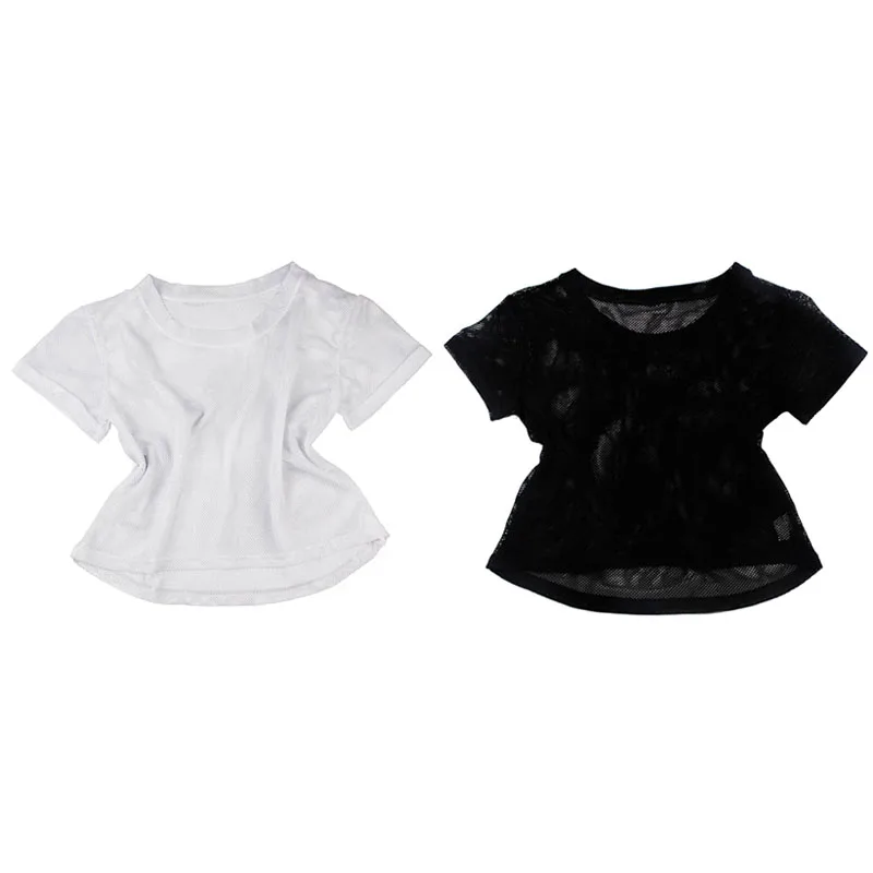 Newly Black White Quick Dry Mesh Yoga Tops Short Sleeve Mesh Hollow Out Yoga T-shirt Quick Drying Jogging Sports Tops