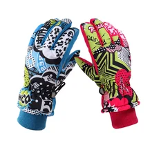 Зимние профессиональные лыжные перчатки для мальчиков и девочек, Водонепроницаемый теплые перчатки для снежной погоды; комплект одежды для детей из ветронепроницаемой перчатки для катания на лыжах, сноуборда