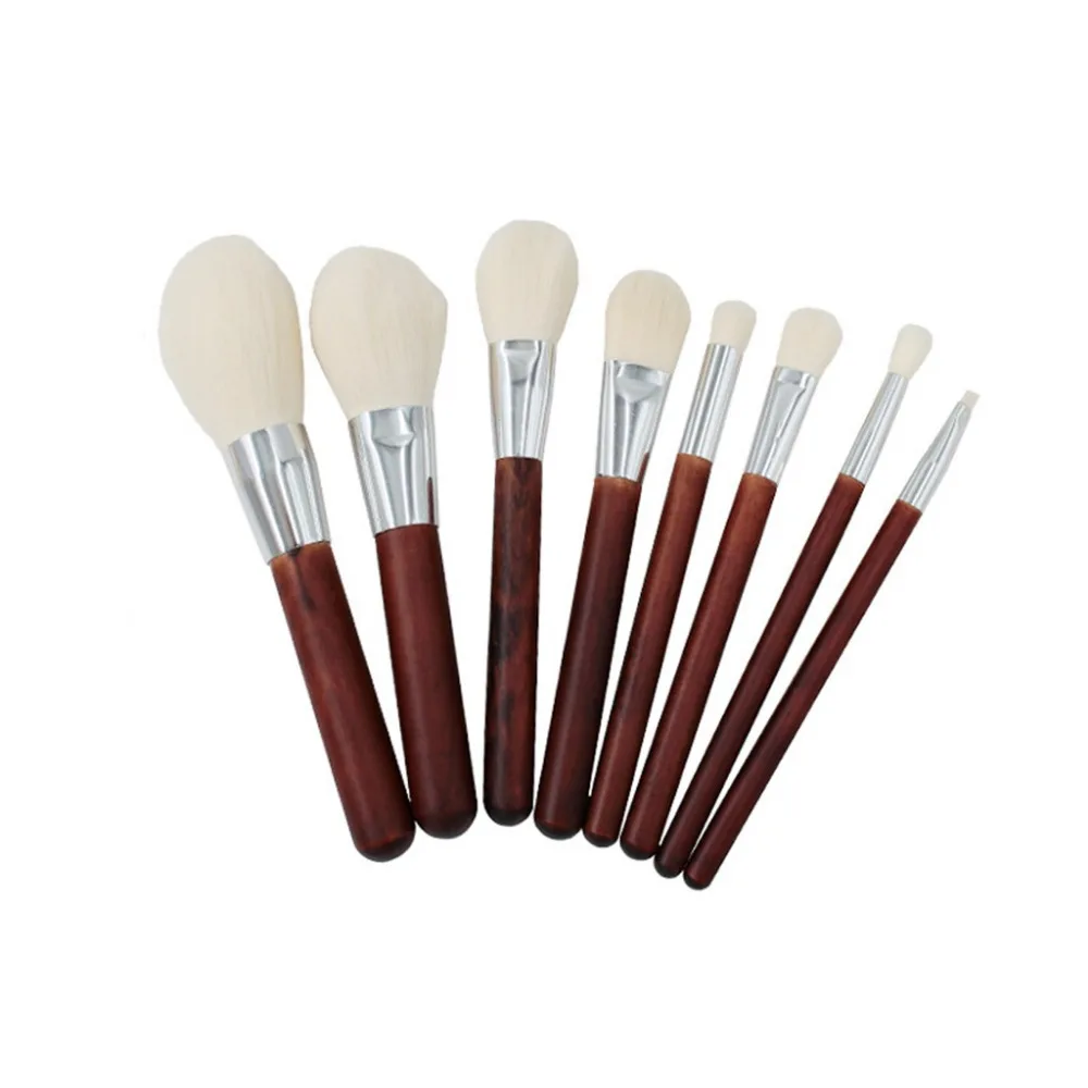 

8 Pcs High Imitation Mahogany Imitation Wool Beauty Makeup Tools Facial Cheeks Eye Brush Set Urban Elegant Mature