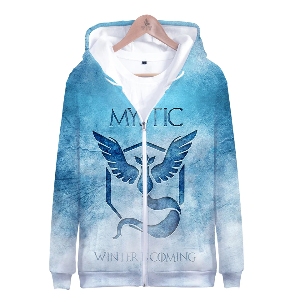 

Harajuku Hoodies Sweatshirts 3D fashion Print pokemon Long Sleeve Zipper Women Clothes Hip Hop Tops Plus Size 4XL