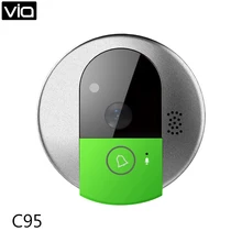 Doorcam C95 Free Shipping IP Door Camera Eye HD 720P Wireless Doorbell WiFi Via Android Phone Control Video Peephole Door Camera
