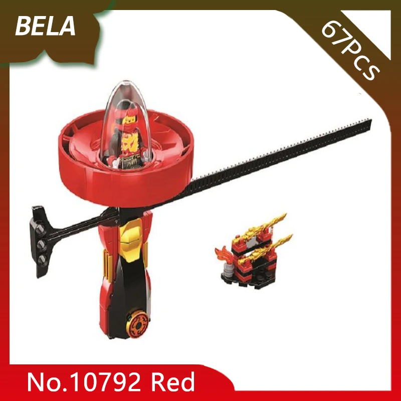 

Bela 10792 67pcs Ninja Series The Red Rotating Flying Gyroscope Building DIY Blocks Educational Compatible with Legoings