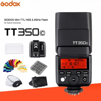 

GODOX Mini TT350C TTL HSS max 1/8000s 2.4G Wireless X System Flash with X1T-C Transmitter for Canon PowerShot G7X G5X G3X SX60