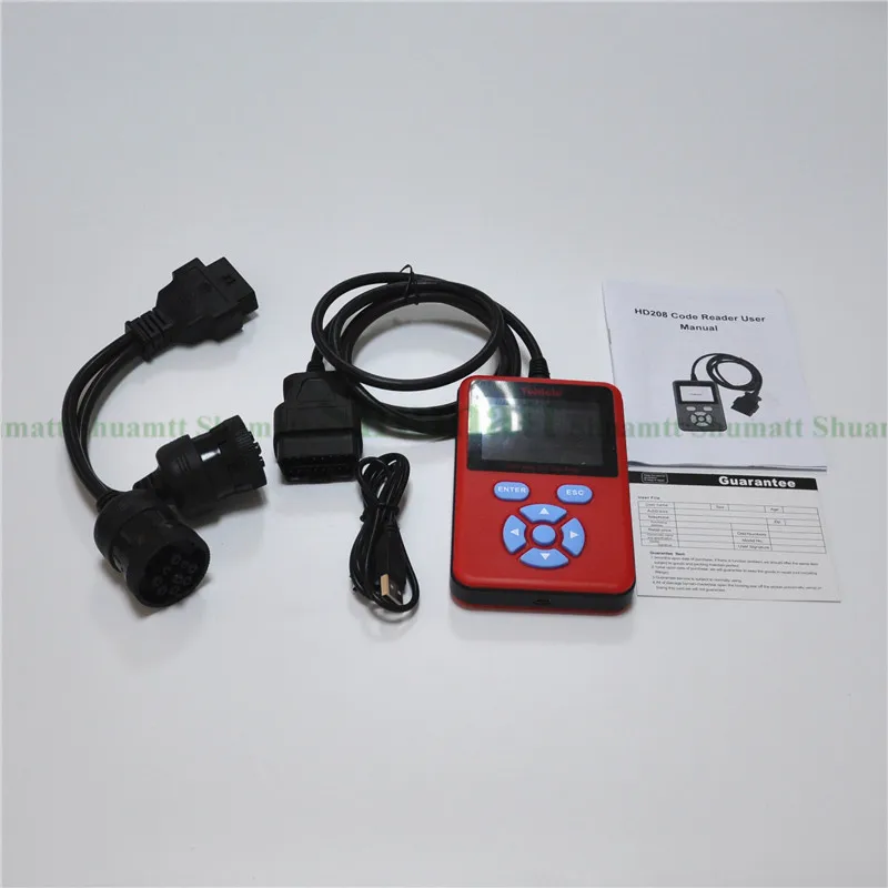 

Hot Sale HD208 for Heavy Duty Code Reader Truck Diagnostic Tool Compatible With J1708 and J1939 Protocols Update Online DDS095
