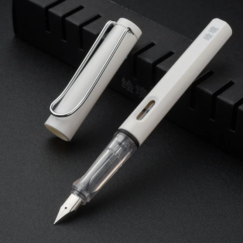 Высокое качество, 0,38 мм, 0,5 мм, перьевая ручка, набор, тонкая ручка для подписи, для школы, офиса, ручка для письма, для студентов, каллиграфия, ручка, принадлежности - Цвет: White