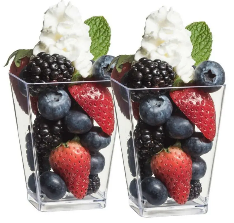 

100Pcs/Lot 120ml Hard Plastic Dessert Cake Cup Disposable Plastic Drinkware 4OZ Clearware Cake Tools Shot Glass Dessert Cup