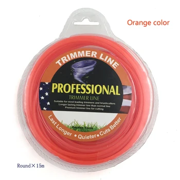 

2.4*15m CG 430 520 brush cutter parts grass trimmer round nylon trimmer line