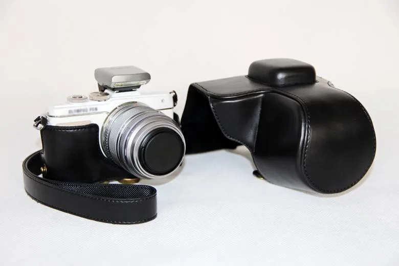 Искусственная кожа сумка Обложка камеры для Olympus PEN E-PL3 EPL3 EPM1 E-PM1 с ремешком