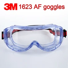 3M 1623AF защитные очки, большое видение, химия, защитные очки, анти-туман, анти-УФ, анти-брызги, рабочие защитные очки