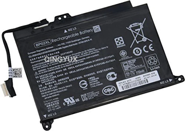 QINGYUX BP02XL HSTNN-LB7H HSTNN-UB7B 7 V 41Wh Аккумулятор для ноутбука совместим с HP Pavilion PC 15 AU010WM |