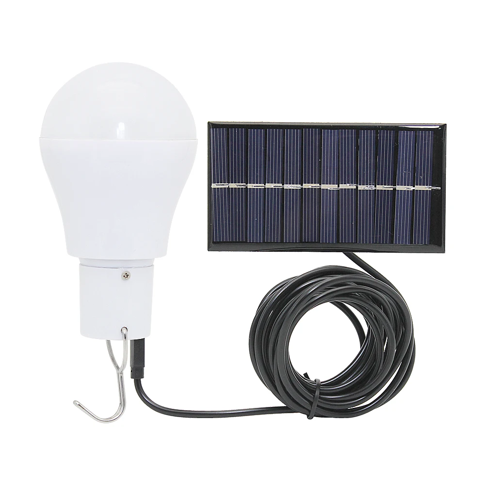 

Hangable LED solar light bulb Rechargeable portable tent camping lights Home emergency lamp pet dog house night market lighting