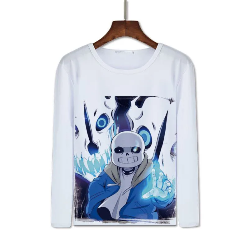 

Game Undertale T-shirt Skull Brother Sans Papyrus Print Long Sleeve Tops Fancy Tees Unisex Autumn t-shirts t shirt