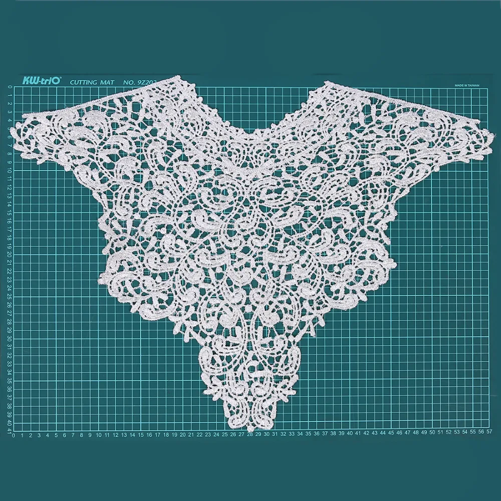 Misaya 1 шт. полиэстер большой v-образный вырез 4 цвета кружевной воротник тканевый, ручной работы свадебное платье воротник кружева для швейные принадлежности рукоделие