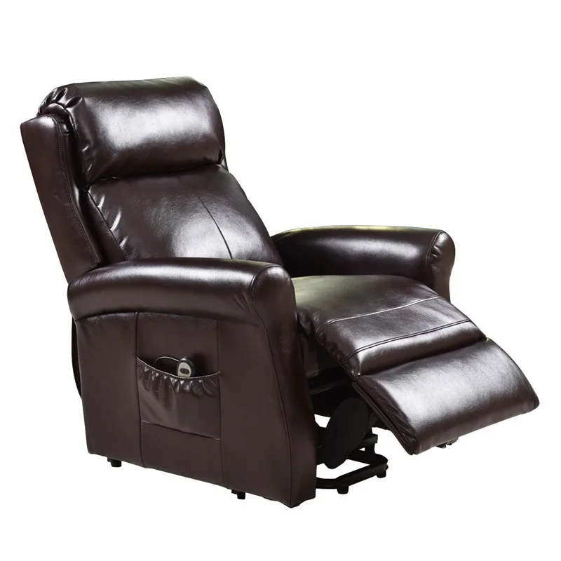 High Quality Adjustable Brown Electric Lift Chair Recliner Soft High-density Sponge Living Room Leather Couch Footrest HW54390 High Quality Adjustable Brown Electric Lift Chair Recliner Soft High-density Sponge Living Room Leather Couch Footrest HW54390