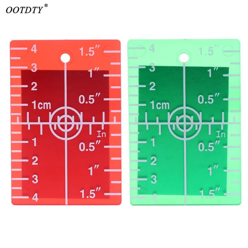 

OPOTDTY 2019 Laser Target Card Plate For Green and Red Laser Level Target Plate inch/cm