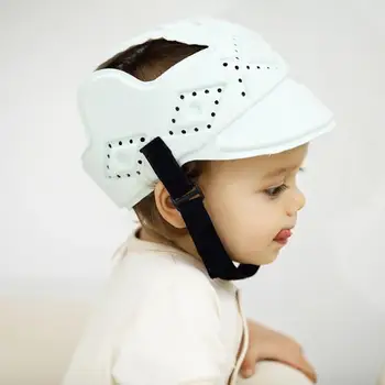 

Baby Unisex Anti-collision Hat Baby Learning Walking Anti-fall Head Protection Hat Cotton Child Safety Helmet Ultra Light