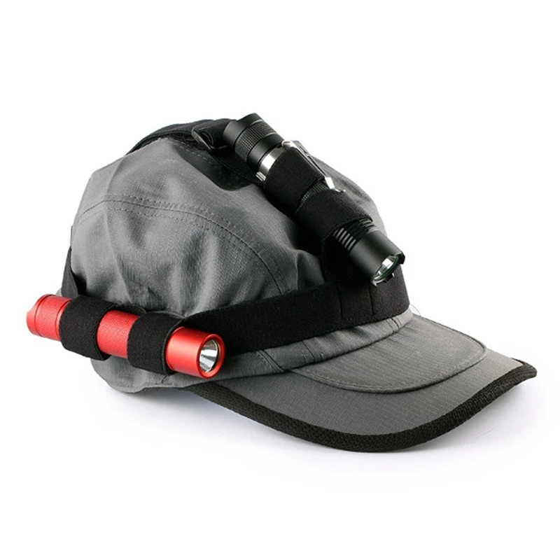 Jiguoor Black Flashlight Headband Headlight Bands Torch bands belt For