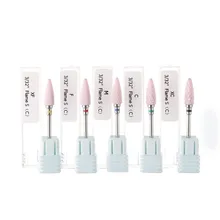 5 размеров профессиональный керамический сверло для ногтей электрическая роторная пилка маникюрная пилка чистящие биты для дизайна ногтей инструменты для маникюра