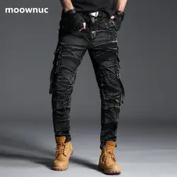 2019 мужские повседневные хлопковые брюки-карго мужские длинные брюки мужские s Высокое качество классические многокарманные брюки мужские